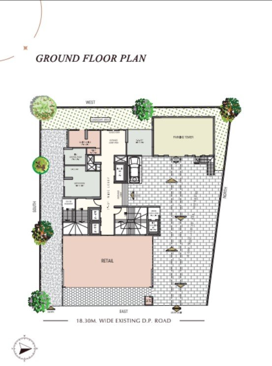 Luxury residential ground floor plan showcasing premium lifestyle spaces
