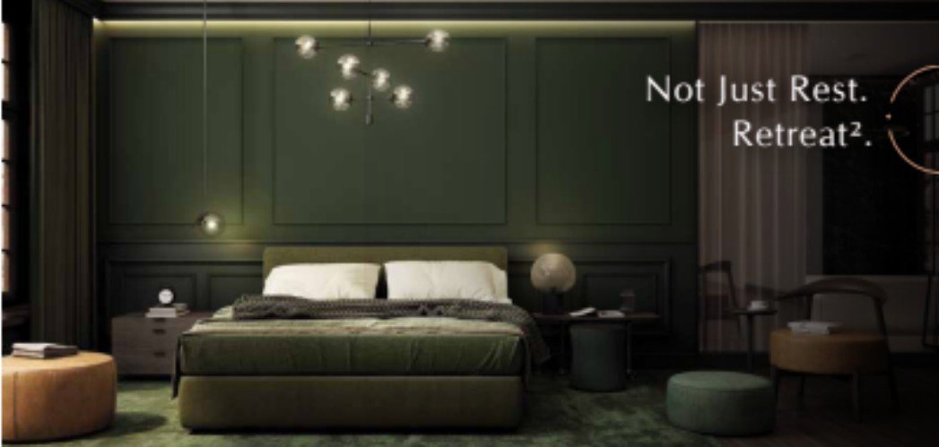 Luxury bedroom interior with elegant furnishings and ambient lighting