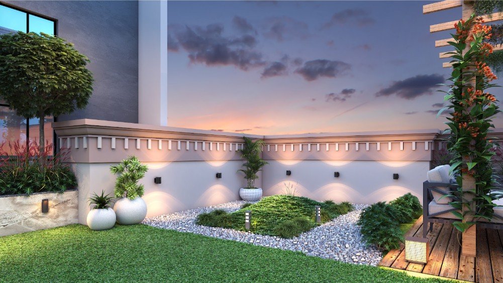 Luxurious garden view residences in a prime launch area with modern amenities